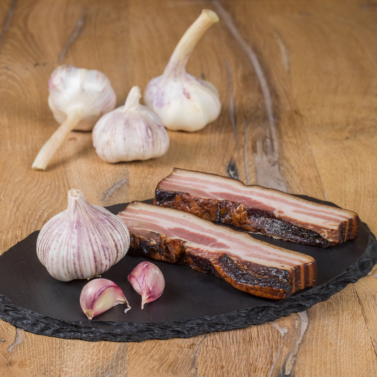 Knoblauchspeck – Portion