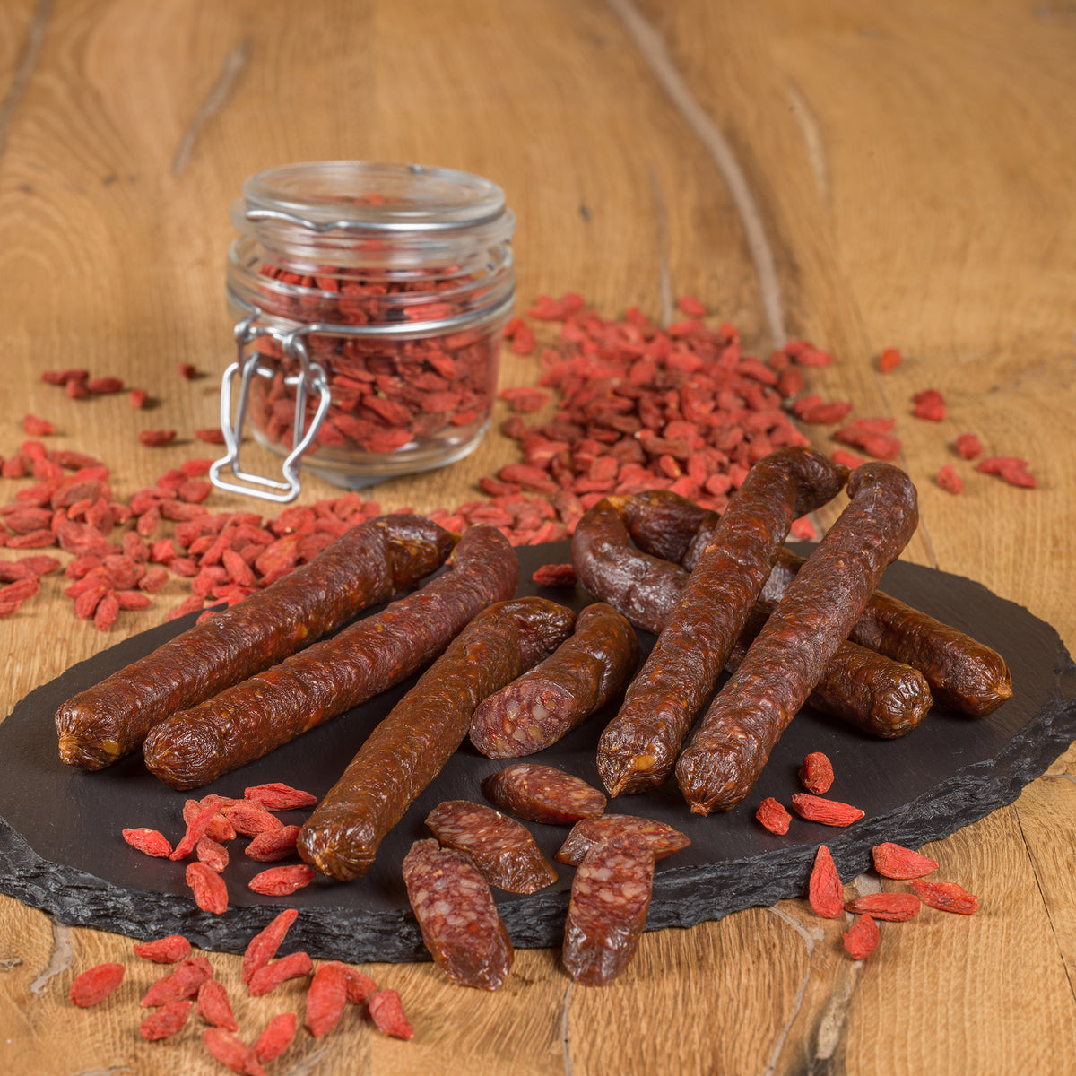 Rindfleisch-Snack mit Goji-Beeren