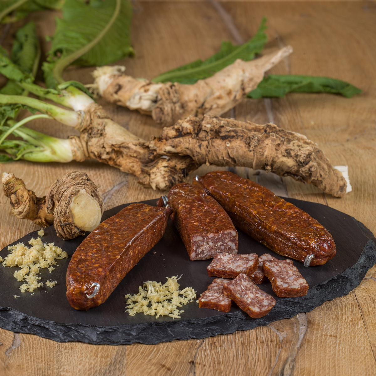 Wildschwein-Pantli mit Meerrettich